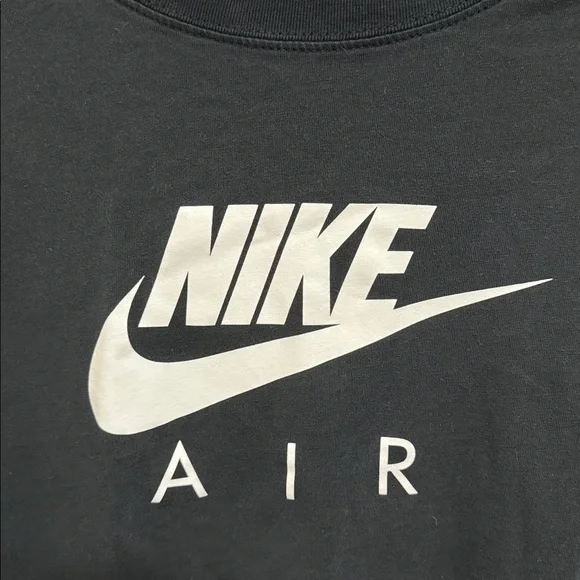 Nike Air Black Tee with White Logo - Picture 3 of 5